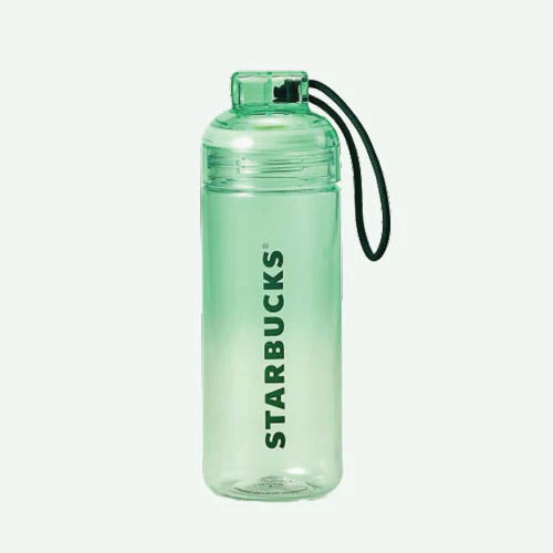 Green Gradient Water Bottle with Strap